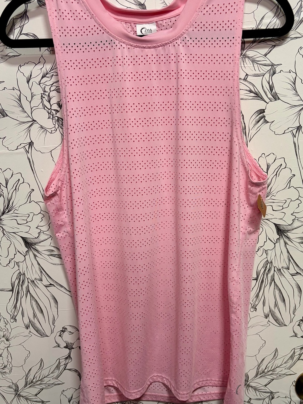 ZYIA Sleeveless Mesh Tank Top - Pink